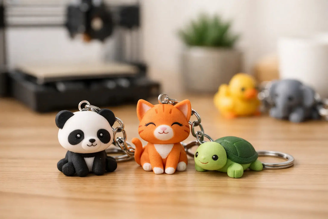 3D Printed Animal Keychains That Spark Joy