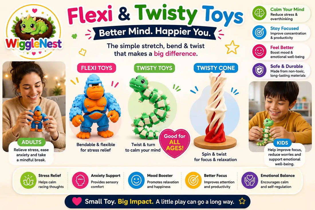 Wiggly Wonders: How 3D Printed Flexi Toys Help with Anxiety, Depression & Stress Relief for Adults and Kids
