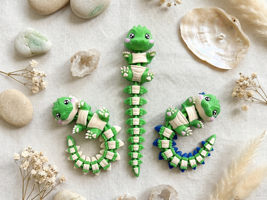 Fluffy Tail Cute Flexi Baby Crocodile Wigglenest Fluffy Tail