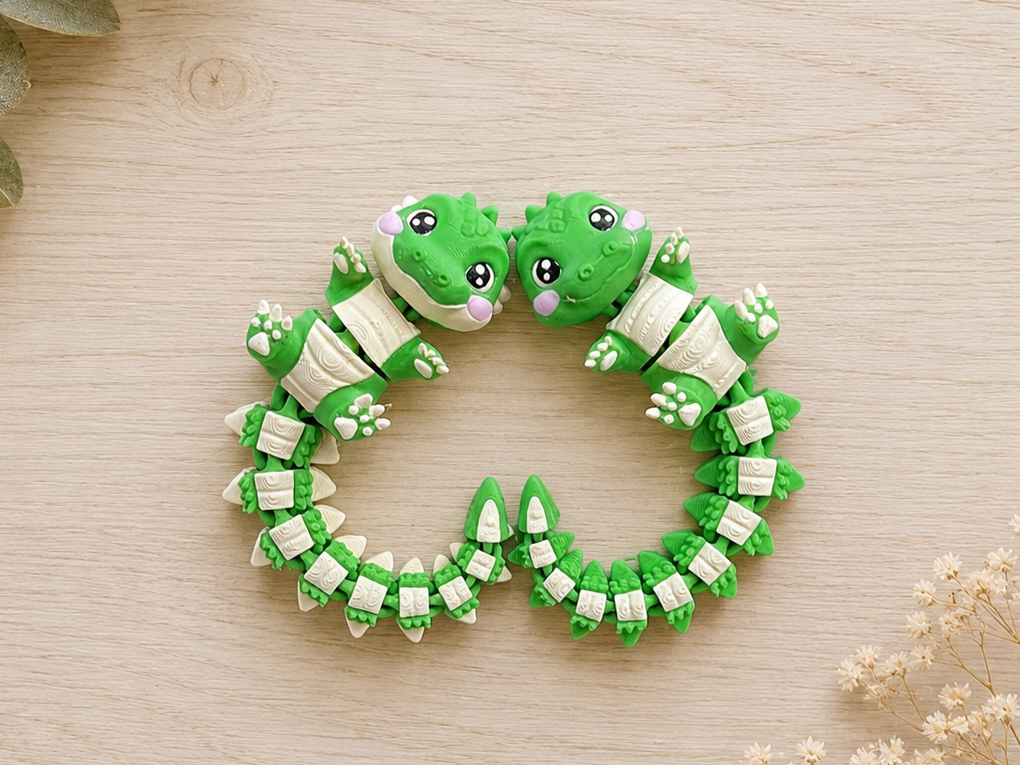 Fluffy Tail Cute Flexi Baby Crocodile Wigglenest Fluffy Tail
