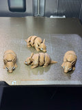 Cute Mini Armadillo 3D printed articulated animal toy with a detailed shell design, a fun flexi fidget for kids, collectors, party gifts and sensory play by Wigglenest 3D.