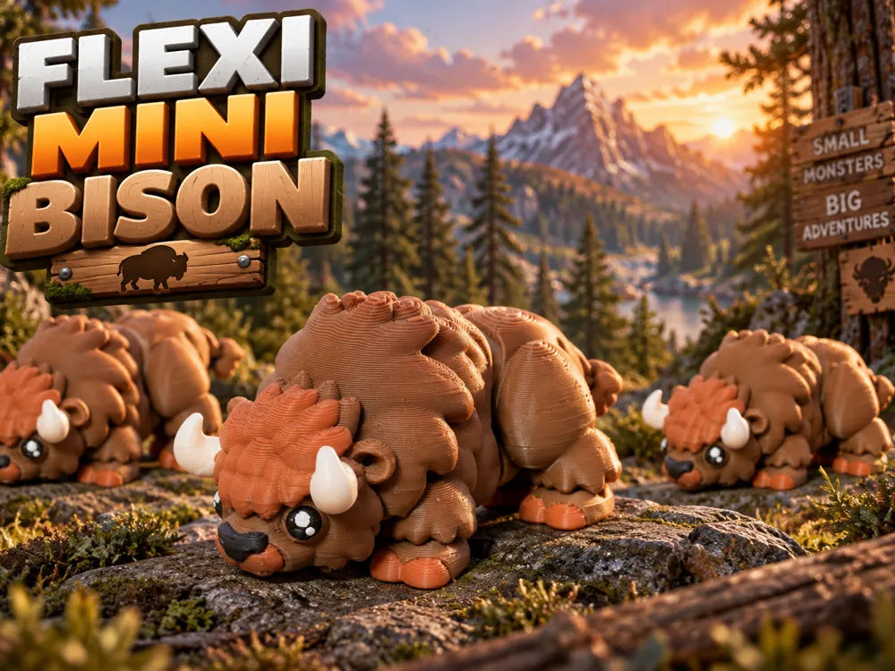 Cute Flexi Mini Bison