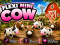 Cute Mini Cow 3D printed articulated farm animal toy with an adorable design, a fun flexi fidget for kids, collectors, party gifts and sensory play by Wigglenest 3D.